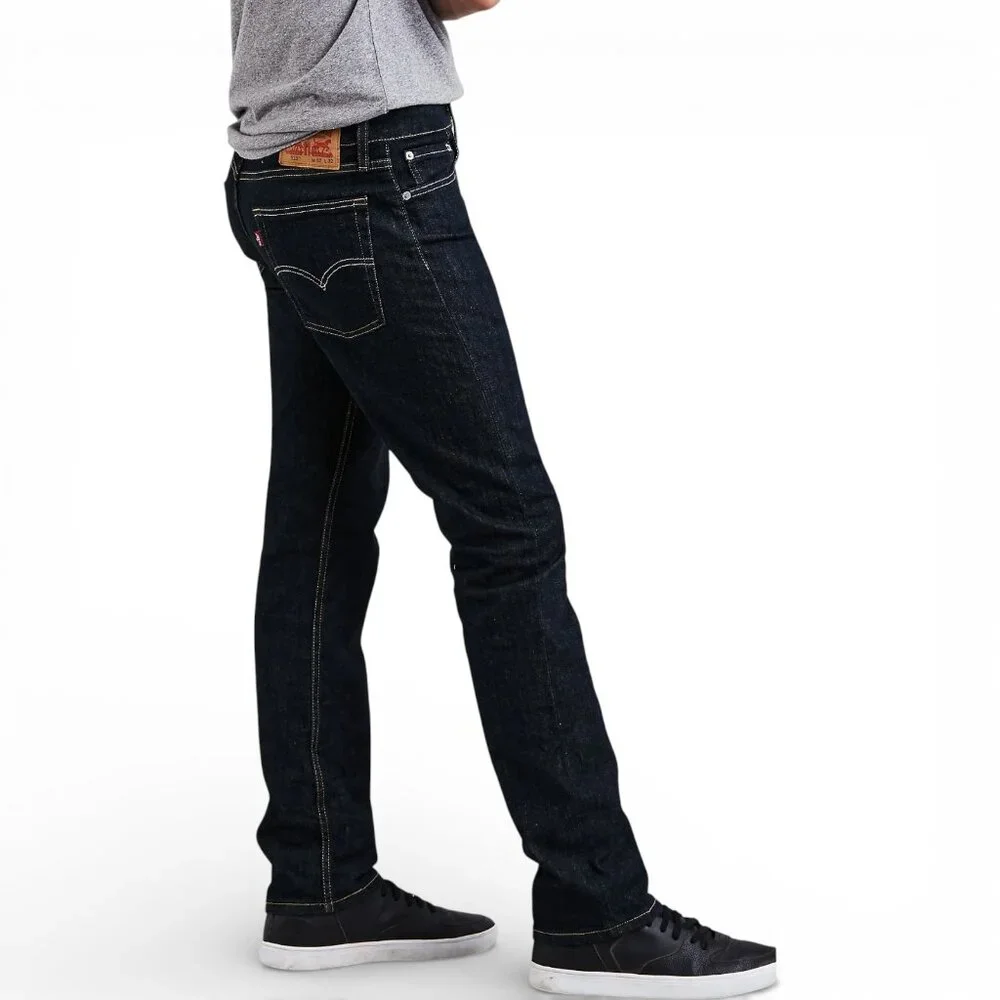 Levi's 513 Slim Straight Jeans Mens Size 36X32 Stretch Dark Wash Denim NWT